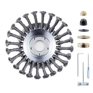 lot 4211 image: 2026 Upgraded 6 Inch Steel Wire Weed Trimmer Head - Narrow Space Specialized Weed Eater Head  Replacement for Straight Shaft Gas Trimmers  Weeding Brush Cutter Head for Lawn Edges, Patio Corners