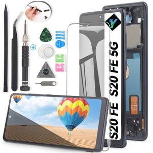 lot 4247 image: Screen for Samsung Galaxy S20 FE 2022S20 FE 5G Screen Replacement for Samsung S20 FE SM-G781 G781B G781U G781FDS G781W LCD Touch Display Digitizer Assembly with Tools(Black with Frame)