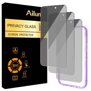 lot 4254 image: Ailun 3 Pack for iPhone 17 Pro Max Privacy Screen Protector 6.9 inch with installation frame, Anti Spy Private Tempered Glass Anti-Scratch Case Friendly