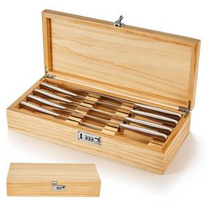 lot 5615 image: Amcortn Knife Lock Box Kitchen - Knife Storage Box, Upgraded Lockable Large Knives Holder & Organizer Quick and Safe Culinary Tools Storage