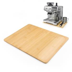 lot 5626 image: UPGRADED Oversize Bamboo Appliance Slider fit for Breville Barista Espresso Machine 870878 - Under Cabinet Sliding Tray Caddy for Breville BaristaBarista Pro, Coffee Maker Mover Kitchen Countertop