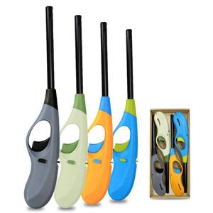 lot 6253 image: Candle Lighter, 4PCS Long Refillable Butane Lighter for Candle Grill Fireplace(No Fuel)