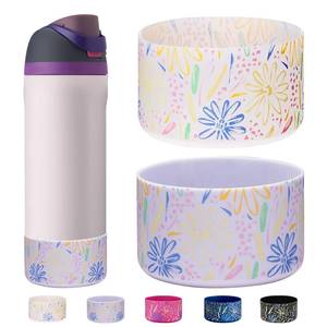 lot 6271 image: WK IEASON 2Pcs Silicone Boot for Owala Water Bottle, Protective Flask Bottom Cover Base for Owala FreeSip Twist and Flip Flask Water Bottle Accessories-2.83inch Bottom Diameter