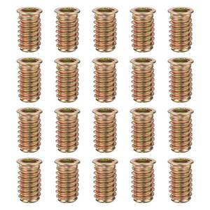 lot 6278 image: PATIKIL 20pcs Countersunk Head Hex Drive Threaded Inserts for Wood, M8 x 22mm Q235 Carbon Steel Threaded Insert Furniture Screw Nuts for Wood Tools Flush Bolt Headless Hardware Nuts