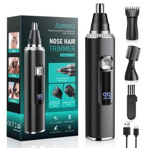 lot 6282 image: Apetexo Nose Hair Trimmer for Men and Women, Type-C Rechargeable Precision Groomer with Double-Edged Blades, Painless & IPX7 Waterproof Design for Nose, Ears, Eyebrows and Facial Hair