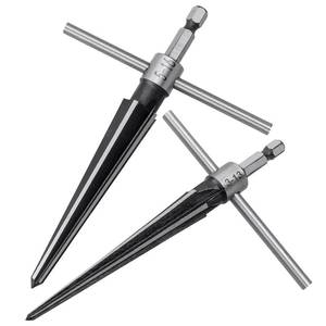 lot 6285 image: Yakamoz 2Pcs T Handle Tapered Reamer Set 14 Hex Shank Detachable Taper Hand Reamers Guitar Tapered Hole Reamer Tool