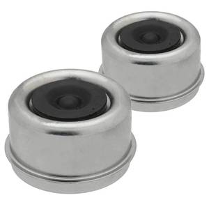 lot 6290 image: 2-Pack Dust Cap 2.5 (2.45) - Trailer Axle Wheel Hub and Bearing with Rubber Plug, Replacement E-Z Lube Axle Dust Cover