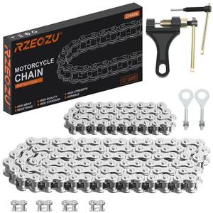 lot 6296 image: RZEOZU Mini Bike 420 Chain Compatible with Coleman CT200U CT200U-EX BT200X Baja MB200 Axis M200 Predator 212 200cc 196cc Engine Minibike Parts Jackshaft Front Chain 42 Link  90 Link Rear Drive Chain