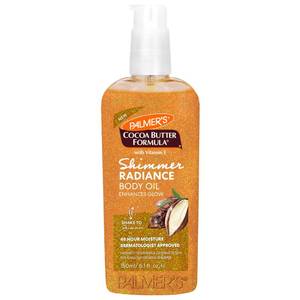 lot 6298 image: Palmers Cocoa Butter Formula Shimmer Body Oil with Vitamin E, 5.1 Fl Oz, Radiance Body Oil for Glowing Skin, Enhances Dark Tones & Tans, Hydrating