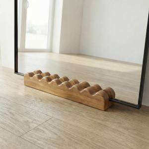 lot 6299 image: DSKMJT Solid Wood Floor Mirror Stand 10 x 2.6 x 1.6 inches with Enlarged Non-Slip Pads for Ultimate Stability and Secure Support, Ideal Holder for Full Length Mirrors in Bedroom(Brown)
