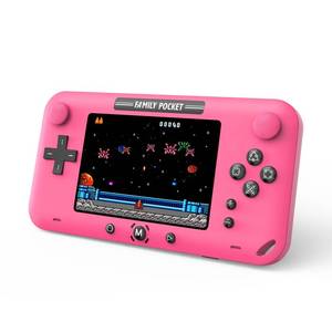 lot 6305 image: Handheld Games Console 4.0 Inch Screen Retro Games Console - Preloaded 150 Classic Video Games Player Electronic Gaming Xmas Present (Pink)