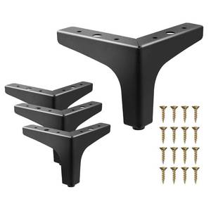 lot 6331 image: AODIOU Furniture Legs Metal Feet Cabinet Legs 4 Inch Triangle Feet Replacement Dresser Legs Set of 4