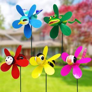 lot 6332 image: Garden Pinwheels Whirligigs Wind Spinner Windmill Yard Decor Lawn Decorations Hummingbird Decorative Garden Stakes Outdoor Whirlygig Windmills Gardening Art Whimsical Gifts