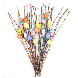 lot 6333 image: Shitailu Artificial Easter Spray Vine with Pastel Easter Eggs and Berries- Decorative Spring Floral Stems-Easter Egg Twig Branches for Floral Arrangement-Centerpiece Wreath Decoration (26 Pcs)
