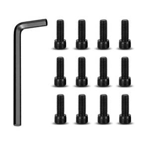 lot 6348 image: Upgrade 12-Pack Fuel Wheel Center Cap Screws with Adapter Tool for 1001-63-B, 1001-63B, 1001-63GB��Stainless Steel Electroplating Black,Spare with Gasket Included��
