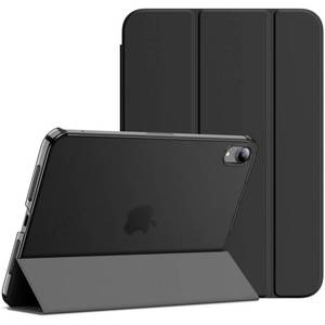 lot 6349 image: JETech Case for iPad mini (A17 Pro, 2024 Model, 7th Generation)  mini 6 (2021 Model, 6th Generation), Slim Stand Hard Back Shell Smart Cover with Auto WakeSleep (Black)