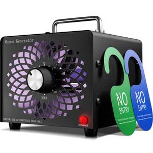 lot 9522 image: 2026 Upgraded Ozone Generator, High Capacity Ozone Machine Odor Removal Up to 6000 Sq.Ft, for CarHomeSmokePet Odor, Black
