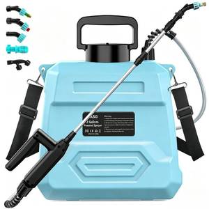 lot 9547 image: 2 Gallon Battery Powered Sprayer, 7.4V Electric Weed Sprayer with USB Charging Handle, 5 Nozzle Options, Extendable Wand & Shoulder Strap for Lawn Care