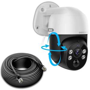 lot 9556 image: OOSSXX (Extend for POE NVR) PoE 4K PTZ Extend Camera 2-Way Audio 4K8.0 Megapixel PTZ PoE Outdoor Home Security Camera System Wired Outdoor Video Surveillance IP Cameras