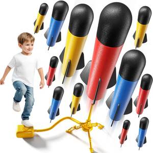 lot 9561 image: NIPLOOOW Rocket Launcher for Kids, 12 Foam Rockets, Launch up to 100ft, Outdoor Outside Backyard Toys for Boys & Girls, Birthday Gift Toys for Kids Boys Girls Age 3 4 5 6 7 8 Years Old