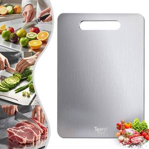 lot 10284 image: New Titanium Cutting Board - 100% Pure Titanium Cutting Boards For Kitchen,Easy to clean,Double-sided food-grade Cutting Board For Cutting Meats, Fruits And Vegetables SSX