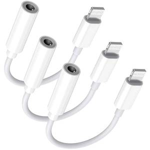 lot 10321 image: Lightning to 3.5 mm Headphone Jack Adapter, Apple MFi Certified 3 Pack iPhone 3.5mm HeadphonesEarphones Aux Audio Dongle Adapter Compatible for 14 13 12 11 XS XR X 8 7, Support All iOS