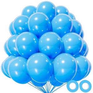 lot 10335 image: KAWKALSH Light Blue Balloon 110pcs, 12 Inch Thickened Latex Party Balloons Helium Bright Color for Birthday Baby Shower Wedding Party Supplies Arch Garland Decoration