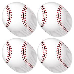 lot 10336 image: 100Pcs 6In Paper Baseball Party Cutouts with 100Pcs Glue Points,Baseball Cut Outs Bulletin Board Decorations for Baseball Party Theme Sport Birthday Classroom Party Decor Supplies