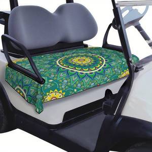 lot 10343 image: syienasdk Boho Golf Cart Seat Covers, Bohemia Breathable Golf Cart Seat Towel Blanket for 2-Seat Golf Carts, Golf Club Car Accessories 51x 31
