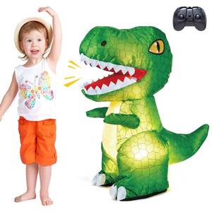 lot 11270 image: Remote Control Inflatable Dinosaur Toys - 2.4GHz RC Dinosaur with Sound Light 360°Rotation Walking - Interactive Dinosaur Car Set Birthday Gifts for Kids Toddler Boys Girls Age 3 4 5 6 7 8 9 10 11 12