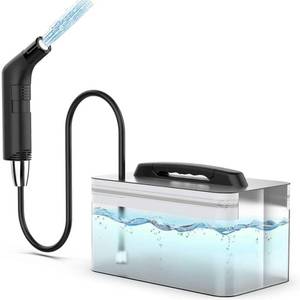 lot 11275 image: LUOOV Portable Bidet for Travel with Soft and Strong Water Pressure Modes, USB-C Rechargeable Travel Bidet, Large 2.3L Water Tank for Home and Camping Use (Black)