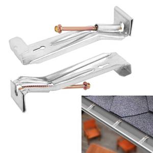 lot 11280 image: 50 Pack Gutter Hangers, Gutter Hangers 5 Inch, Rain Gutter Hangers, Heavy Duty Gutter Hangers with a Pre Inserted Rust Resistant Screw, Hidden Gutter Hangers for 5 K Style Aluminum Gutters