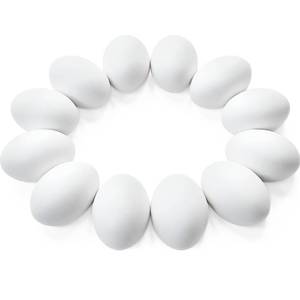 lot 11326 image: JOYIN 24 Pcs 2.36 Easter White Wooden Eggs, Unpainted White Wooden Fake for Kids DIY Paint Your Own Egg Decor, Easter Craft, Hunt, Basket Stuffers