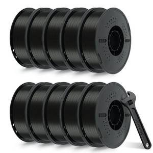 lot 11339 image: Kingroon PETG 3D Printer Filament, Dimensional Accuracy - 0.03 mm, 1 kg Spool(2.2lbs), 1.75mm,2KG WhiteWhite (White And Black)