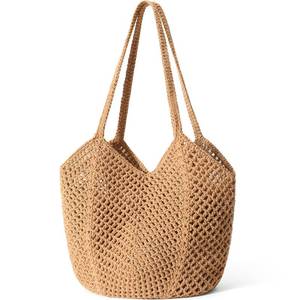 lot 12285 image: Tavaleu Crochet Tote Beach Bags for Women, Mesh Beach Tote Knit Bag, Summer Vacation Aesthetic Boho Hobo Shoulder Bag