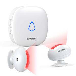lot 12295 image: Wireless Motion Sensor Door Chime Indoor Motion Detector Alarm Business Entry Doorbell Store Entrance Alert Bell Buzzer (1000Ft Range, 32 Tunes, 5 Level Volume) 2 Sensors 1 Receiver