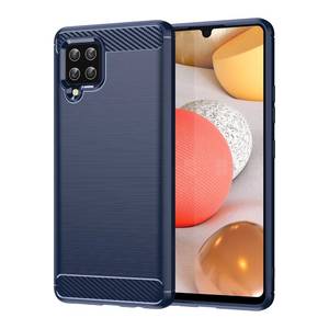 lot 12302 image: Vavies Case for Galaxy A42 5G Case, for Samsung M42 5G SM-A426U Carbon Fiber Case Slim Soft TPU Case Shock-Absorption Protective Shockproof Phone Cover for Samsung Galaxy A42 5G Navy Blue
