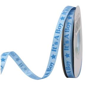 lot 12305 image: Midi Ribbon Baby Blue Celebration Double Face Satin Craft Ribbon, 38 Inch by 25 Yard, for Boy Baby Shower, Birthday, Christening Party Favor, Gift Wrap, Diaper Cake Decor