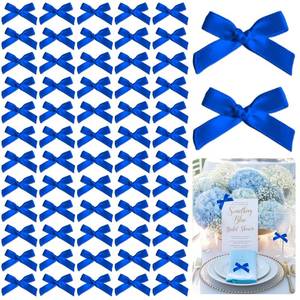 lot 12322 image: MEORLUSY 60PCS Mini Bows for Craft 1.52Small Satin Ribbon Bow Tiny Premade Bows for DIY Gift Wrapping Mini Sewing Bowknots Decoration for Tree Party Cake Baby Shower (Royal Blue)