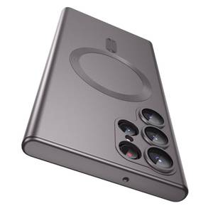 lot 12334 image: MAKAVO Matte for Samsung Galaxy S22 Ultra Case, Compatible with MagSafe, Slim Thin Magnetic Cover with Built-in Camera Lens Protector Shockproof Phone Shell (Titanium Gray)