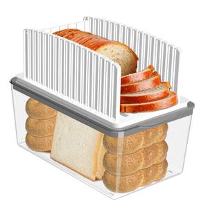 lot 13252 image: Kiss Core Upgrade Bread Slicer for Homemade Bread with Bread Box, Bread Slicing Guide Adjustable Width, Foldable and Compact Cutting Guide with Crumb Tray, Suitability for Homemade Bread, Bagels,Cakes