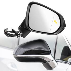 lot 13260 image: Mirror Right Assembly for 2016-2022 Lexus RX350 for 2018-2022 RX350L RX450h RX451hL Power Heated With Blind Spot Indicator,Memory,Turn Signal Indicator,Auto Folding,OE #87910-0E251