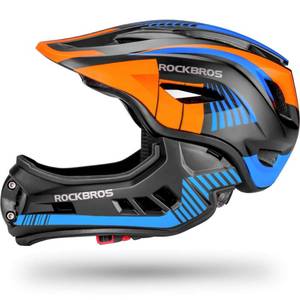lot 13265 image: ROCKBROS Kids Full Face Helmet Kids Bike Helmets Lightweight Toddler Mountain Bike Helmet Detachable for MTB BMX Skating Cycling Scooter Safety Bicycle Helmets for Youth Child Boys Girls Ages 3-16