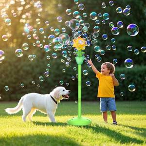 lot 13267 image: Palksky Bubble Machine for Kids Toddlers, Flower Bubble Maker with Lights for Parties, Rechargeable Automatic Bubbles Blower Machine for Outdoor Wedding Birthday Party