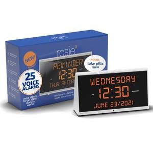 lot 13285 image: Simpl Rosie Reminder Large Display Talking Alarm Clock �� 25 Personalized Voice Reminders, Dementia & Alzheimer��s Friendly, Voice Activated Clock for Seniors, Easy to Use, Audible up to 100ft (Rosie 2)