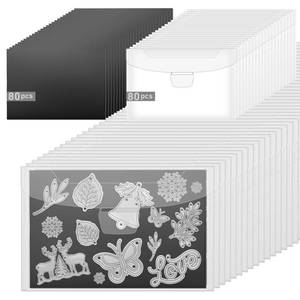 lot 14039 image: KKJCXY 160pcs Magnetic Sheets for Dies Storage, with Rubber Magnet Sheet, Die Cut Storage Essential Set for Die Cutting and DIY Scrapbooking