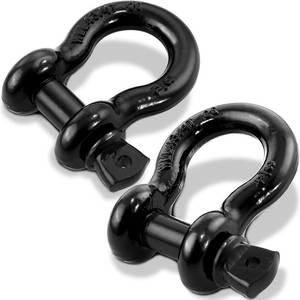 lot 14053 image: Robbor Shackles 34(2 Pack) D-Ring Shackle Rugged 28.5 Ton (57,000 Lbs) Maximum Break Strength Heavy Duty Tow Shackles Perfect Shackle work with Tow Strap, Winch, Off-Road Jeep Truck Vehicle Recovery