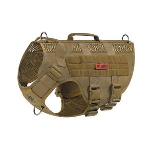 lot 14057 image: OneTigris No Pull Dog Harness for Small Dog, Mesh Design Breathable Military Dog Molle Vests with Handles, Service Dog Vest Harness for Walking Hiking Training