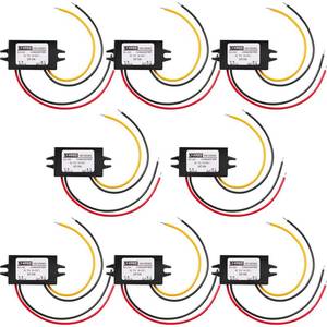lot 14060 image: Weewooday Direct Current Converter 12v to 5v 3a 15w Buck Converter Module, Reduced Voltage Regulator Car Power Output Power Adapter, Wire Interface(3 Pieces)