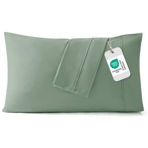 lot 14063 image: Bedsure Pillow Cases Standard Size Set of 2 - Sage Green Brushed Microfiber Pillowcases, Super Soft and Cozy Pillow Case Covers with Envelope Closure for Kids, Wrinkle, Fade Resistant, 20x26 Inches